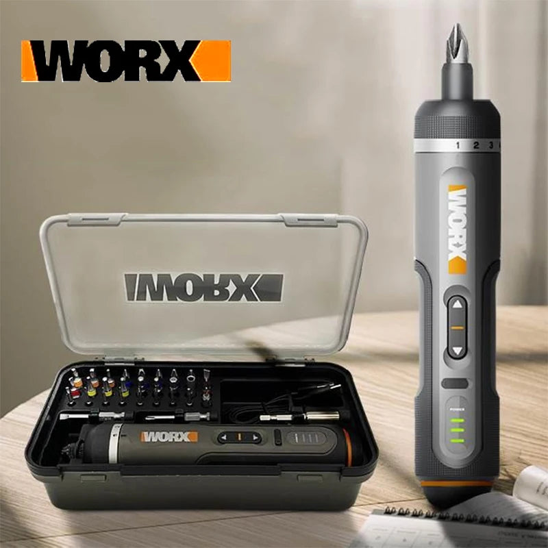 WORX WX242 4V Electrical Screwdriver Set Smart Cordless Electric Screwdrivers USB Rechargeable 30 Bit Mini Drill Power Tool work