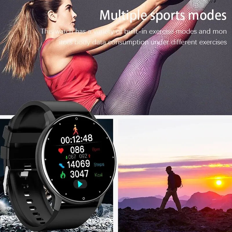 LIGE New Men Smart Watch Real-time Activity Tracker Heart Rate Monitor Sports Women Smart Watch Men Clock For Android IOS