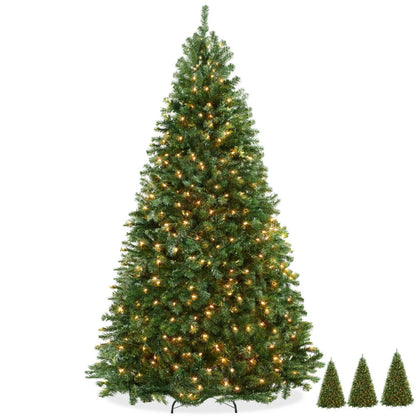 Pre-Lit Realistic Green Spruce Artificial Holiday Christmas Tree and Stand united states