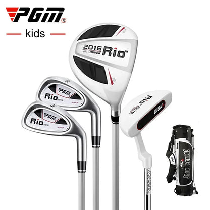 PGM 3-12 Age Boys Girls Kids Golf Club Full Sets Gift Children's Junior School Practice Learning Carbon Swing Putter Bag JRTG004