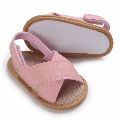 Summer Classic Multiple Pink Baby Sandals Comfortable and Casual Walking Shoes for Girls Aged 0-18 Months