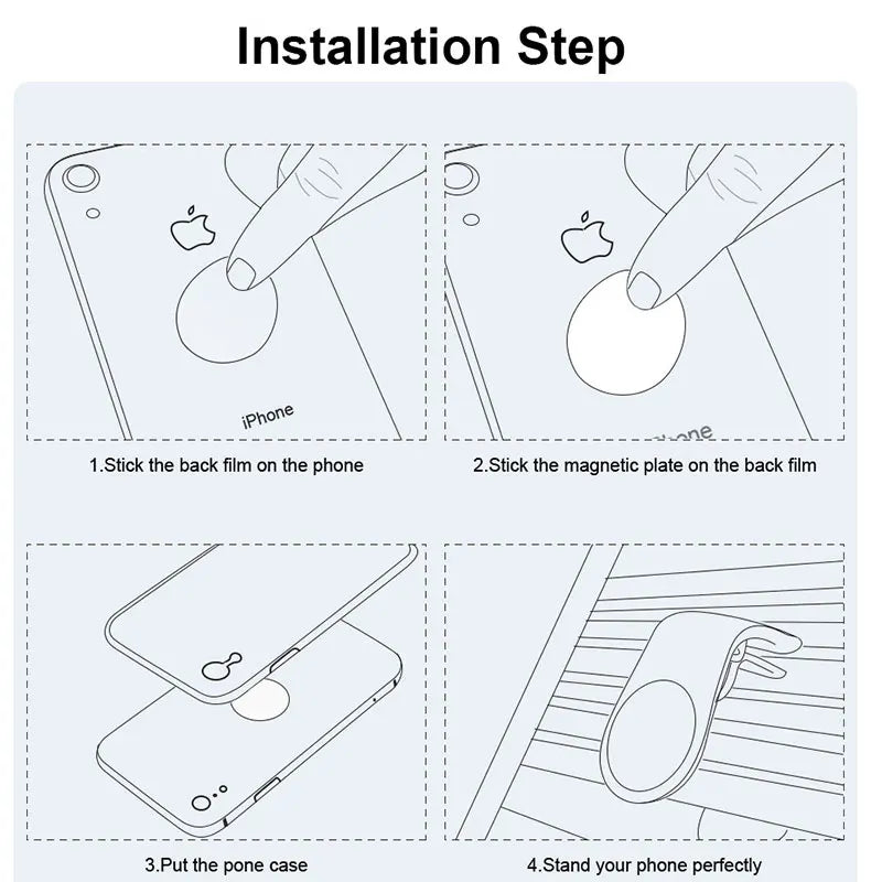 Magnetic Car Phone Holder Air Vent Clip Mount Rotation Cellphone GPS Support For Xiaomi Red Mi Huawei Samsung Phone Stand in Car