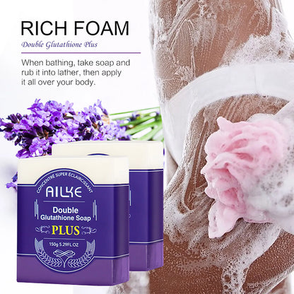 AILKE Lightening Soap Bar, With Organic Glutathione & Lavender, For Face, Body, Reduce Spots, Clean Skin