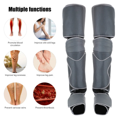 Electric Foot Leg Massager Air Pressure Stereo Circulation Massage Therapy Promote Blood Circulation Relieve Calf Muscle Fatigue