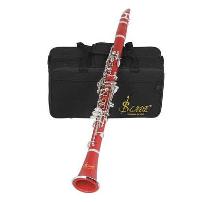 SLADE Clarinet Bb Clarinet 17 Keys 6 Rings Red Clarinet Blackwinds Professional Woodwind Instruments With Accessories Bag