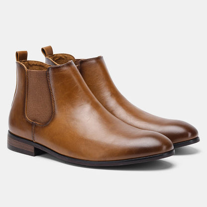 7-13 Chelsea Boots Men Brand Comfortable Fashion Leather Boots #Dx214