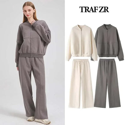 Women's TRAF ZR Zipper Cardigan and/or Pants