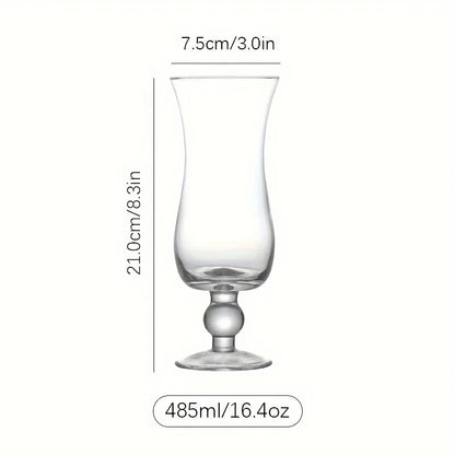 1pc Simple Hurricane Cup Creative Cocktail Cups Short-footed Juice Cold Drink Glass Wide Mouth Cocktail Glasses Summer Essential