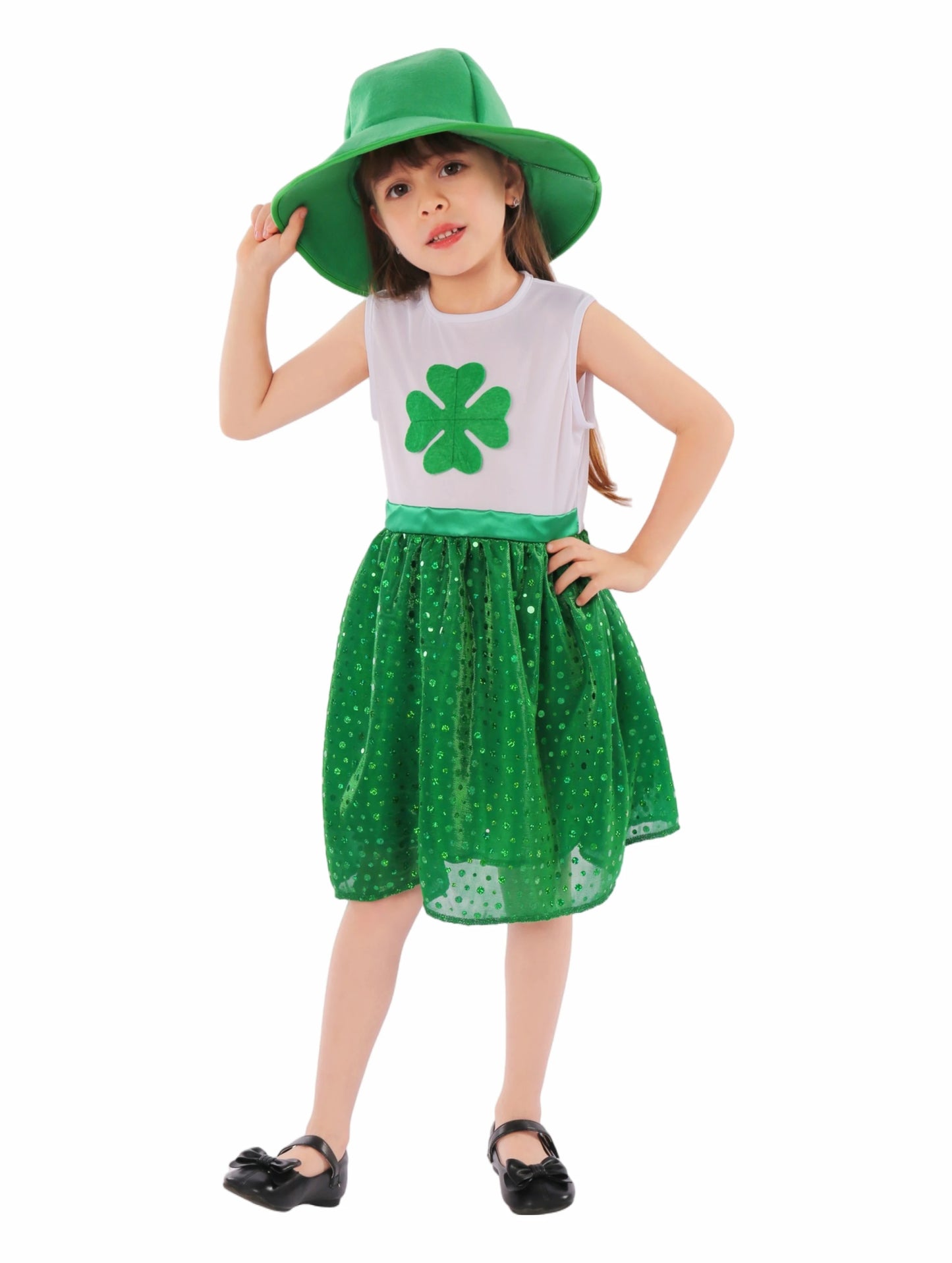 Ireland Saint Patrick St. Patrick Day Lucky Fairy Leprechaun Costume Irish Goblin Cosplay Carnival Halloween Outfit