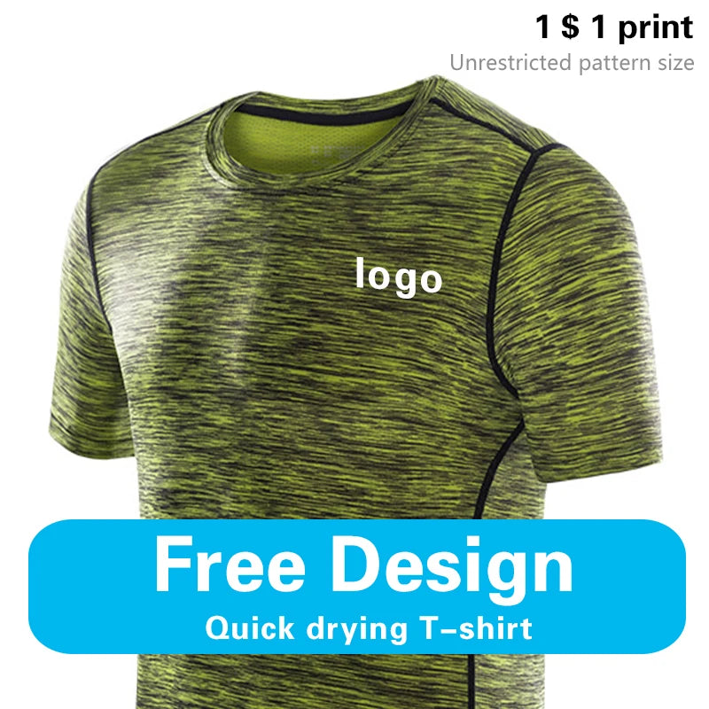 Summer Men’s And Women’s Quick-drying high-quality T-shirt Custom Logo Printing Embroidery Team Sportswear Running Shirt