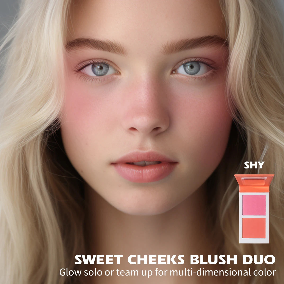 Matte Powder Blush Palette Blend able Long-Lasting Non-Fading Cheek Tint Portable Smooth Lightweight Sunset Blusher