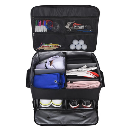 Golf Trunk Organizer Waterproof Car Golf Shoes Bag With Large Golf Storage Box For Shoes Balls Tees Clothes Gloves Accessories ﻿