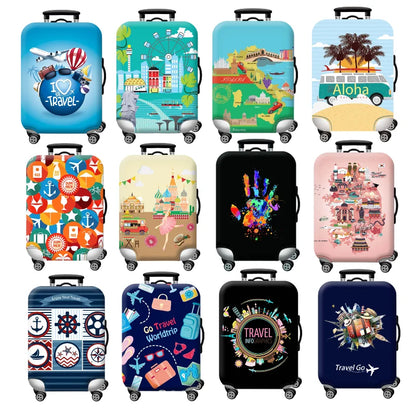 Luggage Cover Stretch Fabric Suitcase Protector Baggage Dust Case Cover Suitable for18-32 Inch Suitcase Case Travel Organizer