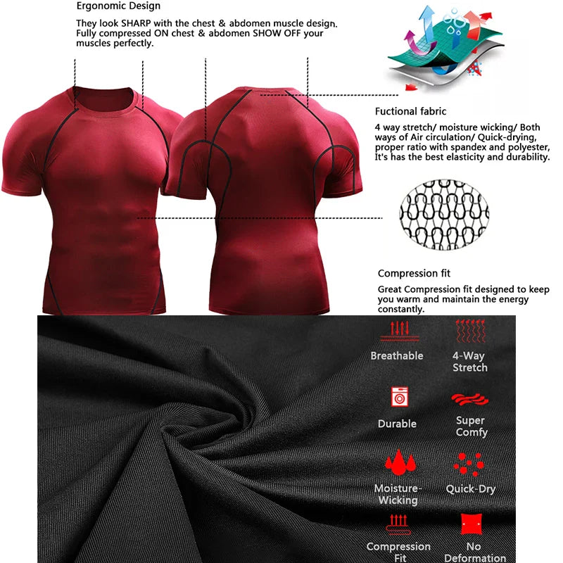 Compression T Shirt Men's Sportswear