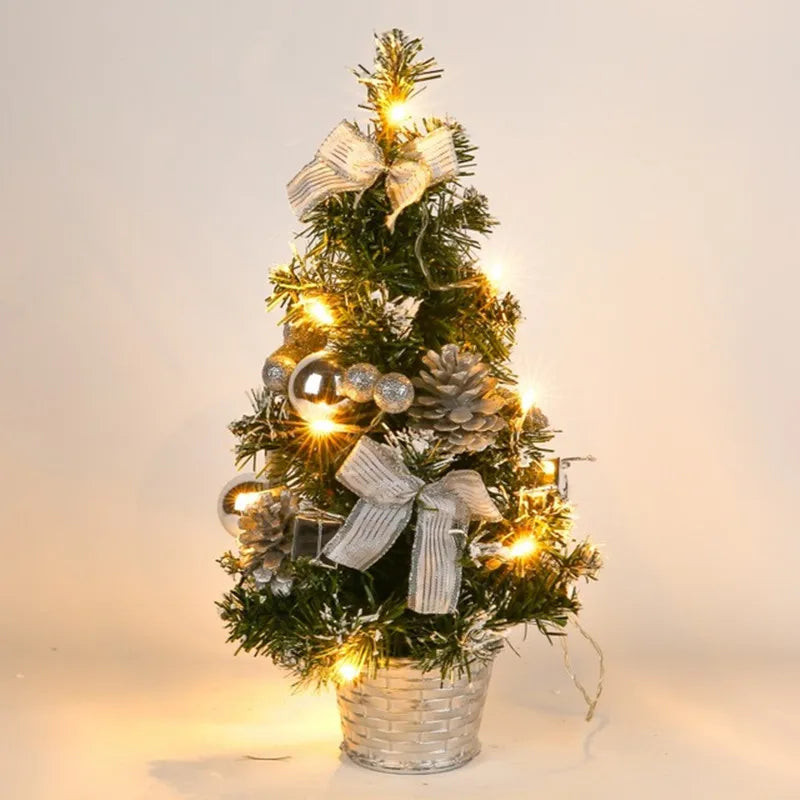 20/30/40cm Christmas Tree Home Bedroom Party Decorations Artificial Christmas Tree Children DIY Handicraft 2025 New Year Gift