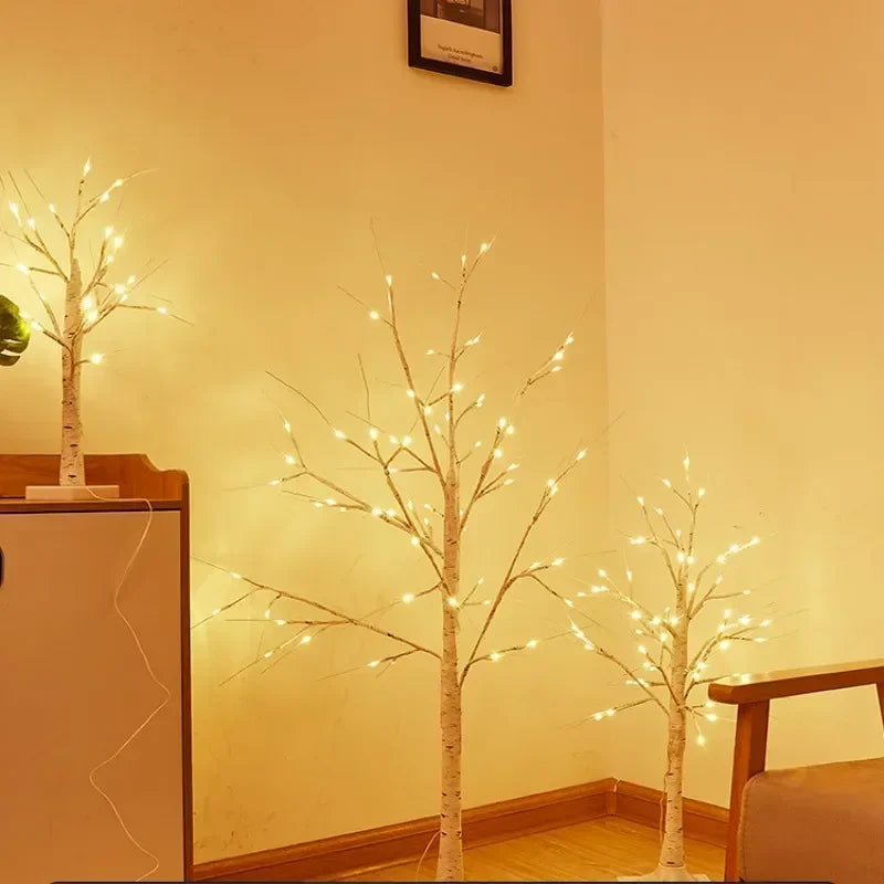 LED Birch Tree Lights Glowing Branch Light Night DIY Xmas Trees Suitable Home Bedroom Wedding Party Christmas Decoration Lamp