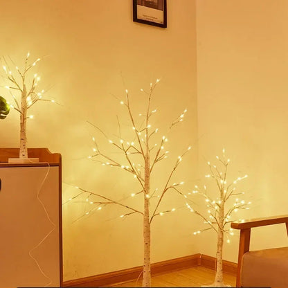 LED Birch Tree Lights Glowing Branch Light Night DIY Xmas Trees Suitable Home Bedroom Wedding Party Christmas Decoration Lamp