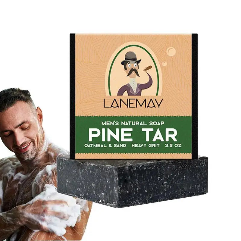 Men's Soap men natural soap Mite Removing Moisturizing Natural Bar Soap Deep Cleansing Pores Remove Dirt For Men Pine Tar Soap