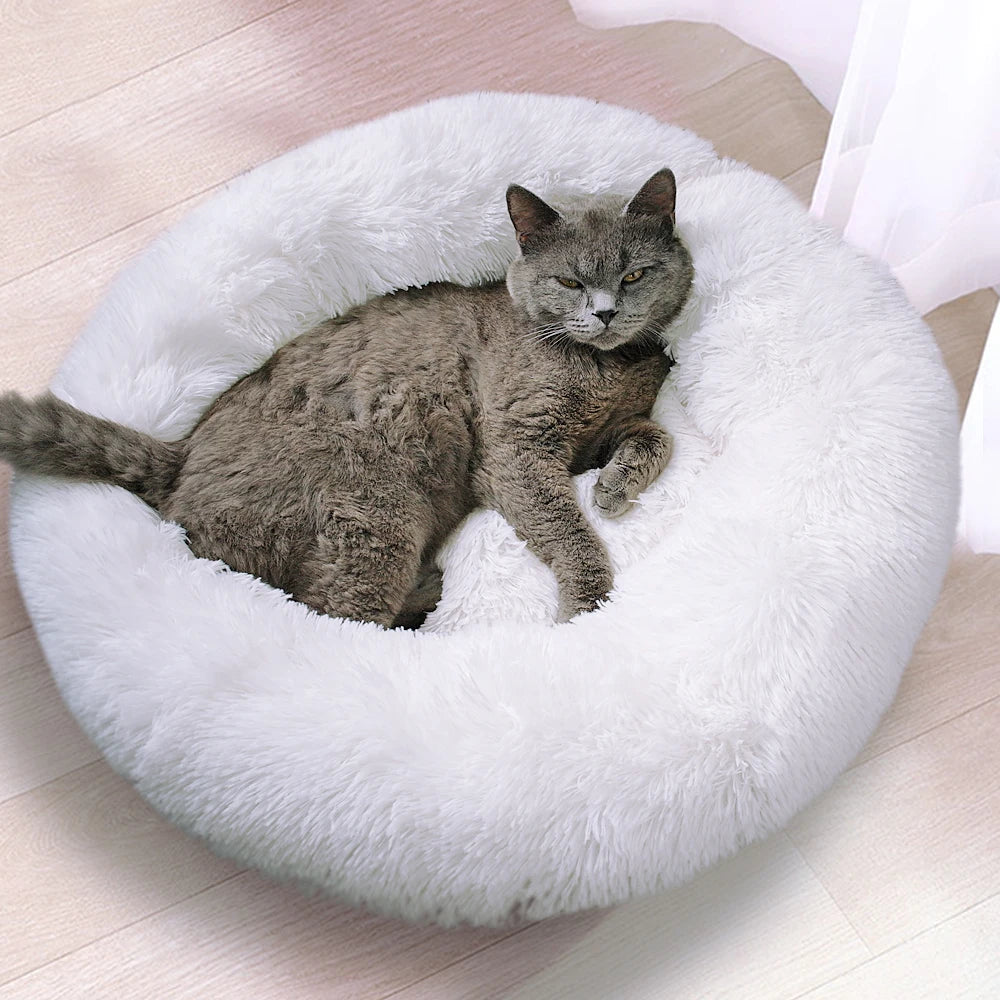 Super Soft Dog Bed Long Plush Cat Mat Dog Beds For Large Dogs Bed Labradors House Round Cushion Winter Warm Sleeping Pet Bed