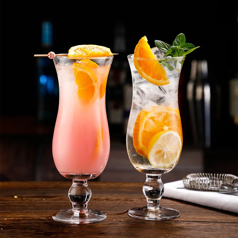 1pc Simple Hurricane Cup Creative Cocktail Cups Short-footed Juice Cold Drink Glass Wide Mouth Cocktail Glasses Summer Essential