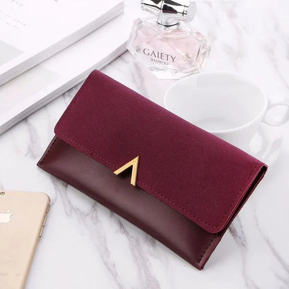 Leather Women Wallets Hasp Lady Moneybags Zipper Coin Purse Woman Envelope Wallet Money Cards ID Holder Bags Purses Pocket