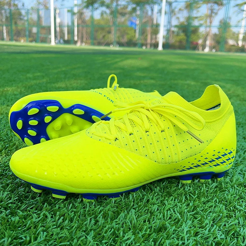 Men Football Cleats Fashion Youth Soccer Shoes Knit Football Training Trainers Breathable Society Campo Non Slip Sports Footwear