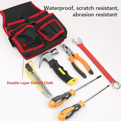 Multi-Function Tool Bag Oxford Cloth Electrician Bag Multi-Pocket Waterproof Anti-Fall Waist Bag Organizers Tool Bag