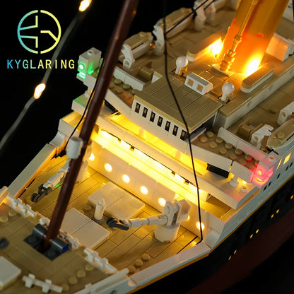 LED Light Set For Creative 10294 Titanic Royal Cruise Boat Classic Movie Ship Model Collectible Figures Bricks No Building Block