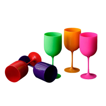 Plastic Red Wine Glasses Reusable Champagne Glasses PP Plastic Wine Glasses Dishwasher Safe Champagne Glasses Reception Supplies