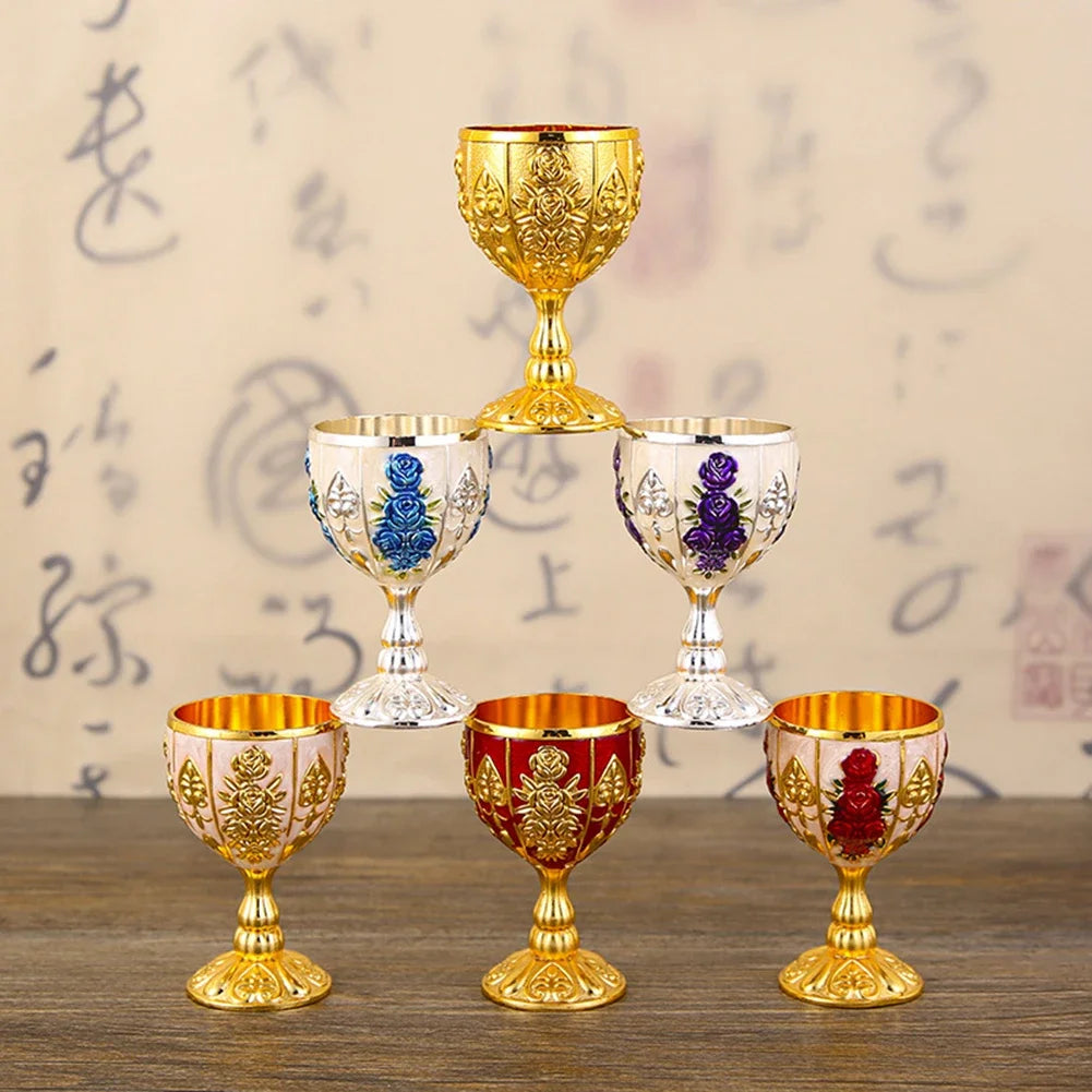 Vintage Chalice Goblet Royal Wine Cups King Arthur European Style Whiskey Cup Renaissance Medieval Gifts Communion