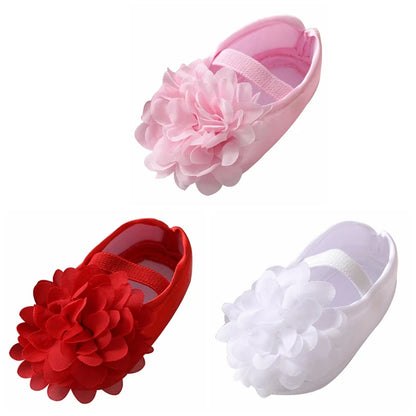 Infant Baby Girl Satin Bowknot Princess Shoes + Headband Set Soft Sole Shoes Lovely Princess Lace Non Slip Walker 0-18M