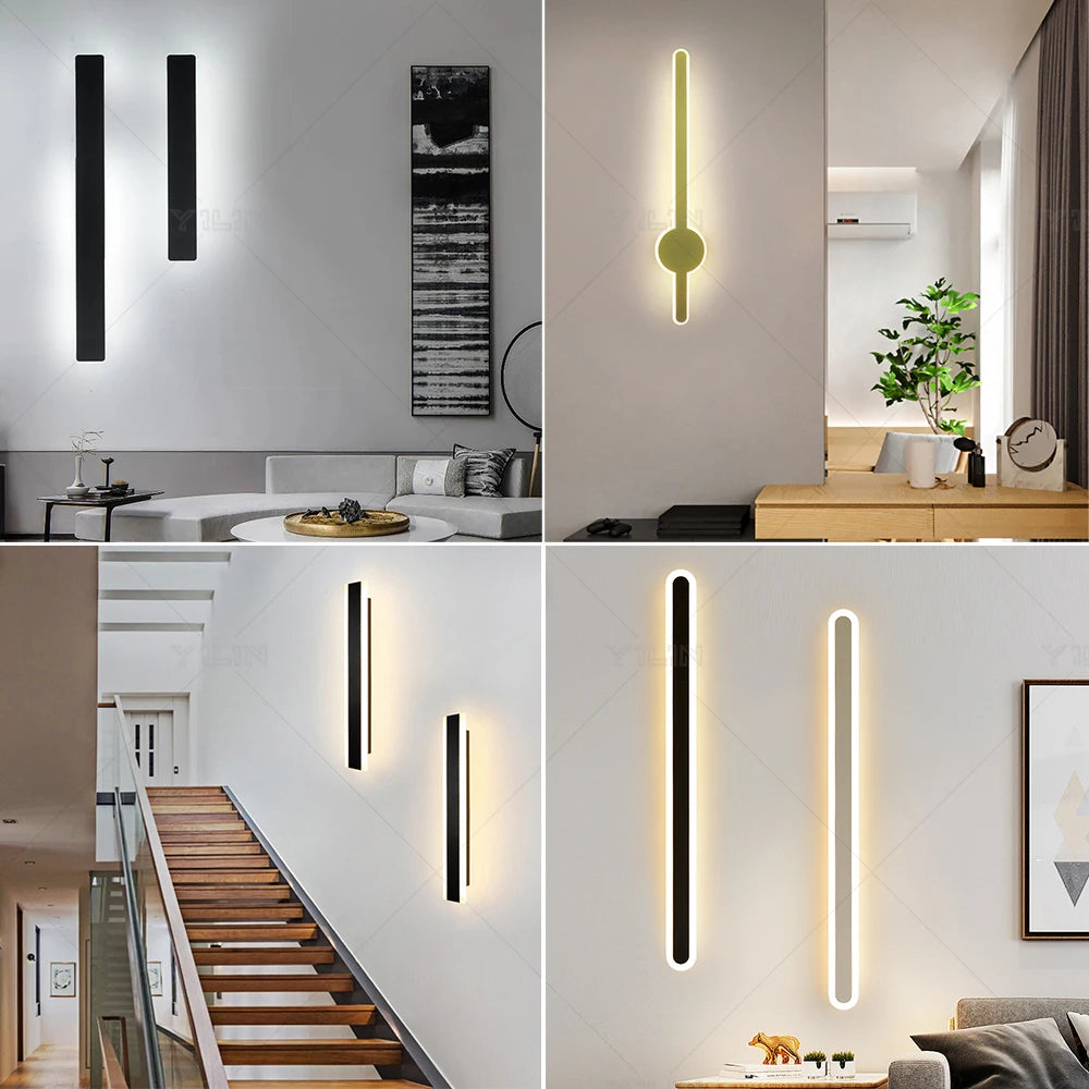 40CM Line Wall Lamp Modern LED Indoor Wall Light Nordic Long Sconce Living Room Background Corridor Beside Decorate Lighting