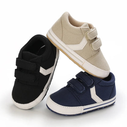 Hot Selling Baby Shoes Classic Soft Sole Shoes Newborn Casual Fashion Sports Shoes Infant Toddler Solid Color Strips Crib Shoes