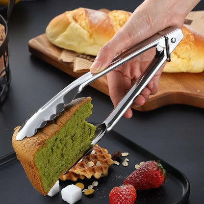 Stainless Steel Food Tongs Cooking BBQ Meat Clip Heat Bread Salad Kitchen Tool 7/9/12in Non-slip Utensils Kitchen Accessories