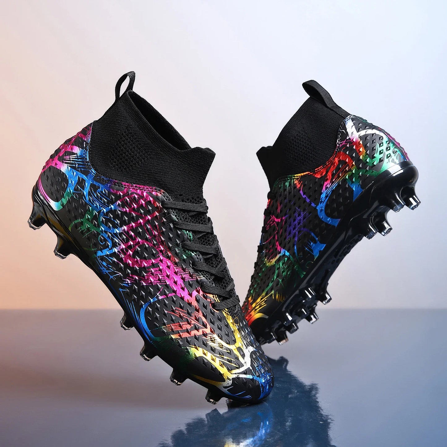 Men Soccer Shoes Chlidren Futsal Non Slip Football Boots Grass Indoor Sports Cleats Football Shoes Kids Trainling Fast Sneakers