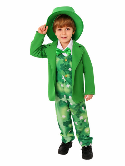 Ireland Saint Patrick St. Patrick Day Lucky Fairy Leprechaun Costume Irish Goblin Cosplay Carnival Halloween Outfit