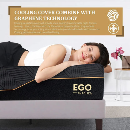 EGOHOME 14 Inch King Size Memory Foam Mattress for Back Pain, Cooling Gel Mattress Full/Twin/Twin-XL/Full/Queen/King optional