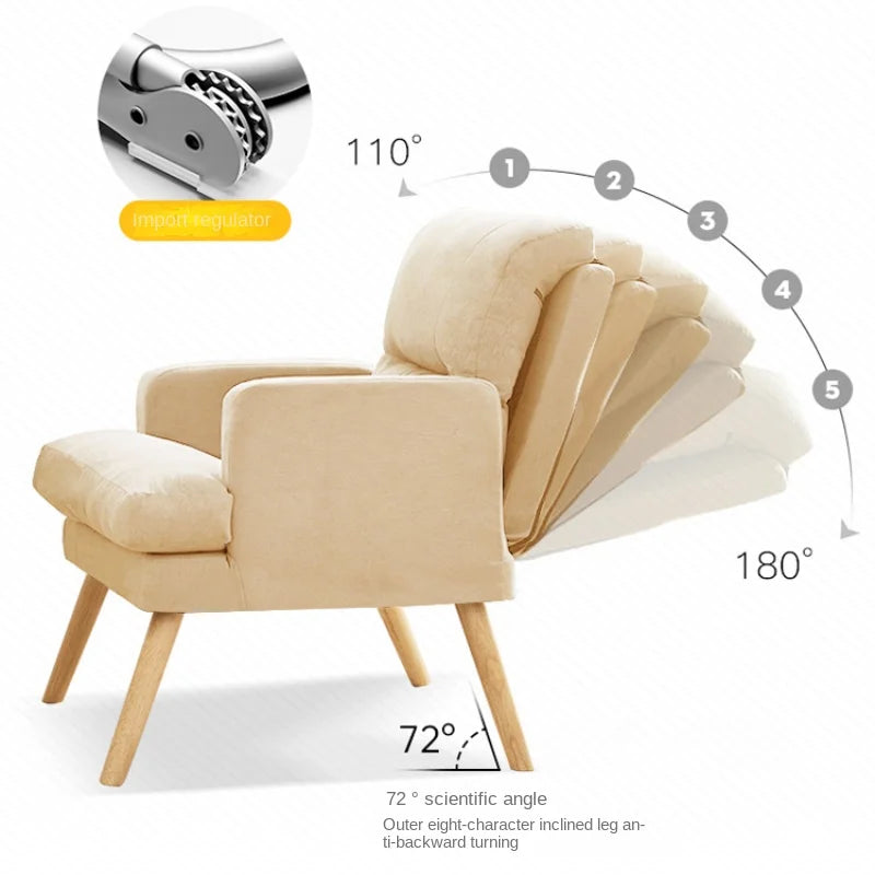 Living room lounge chair computer chair home study office chair bedroom armchair folding single person sofa chair vanity chair