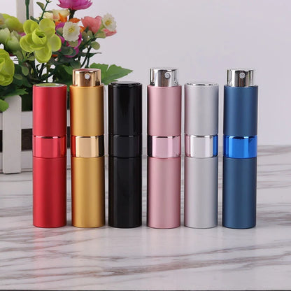 Perfume Refill Bottle 8ml Metal Aluminum Refillable Perfume Bottle Spray Bottle Portable Atomizer Perfume Travel