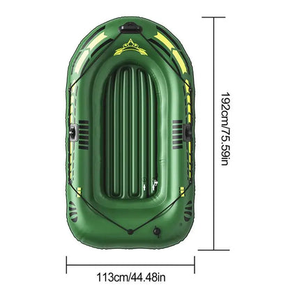 Inflatable Boat with Air Pump and Paddles, PVC Canoe Kayak Rubber Dinghy, Thick and Foldable Drifting Boat For Adults Fishing ﻿