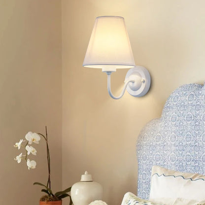 LED modern wall lamp indoor lighting Nordic fabric retro wall lamp home bedroom bedside hotel lamp