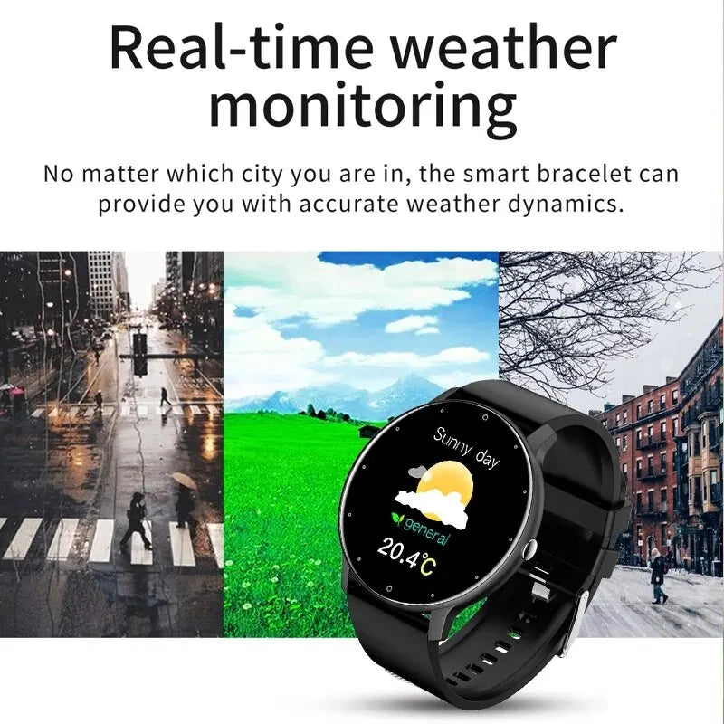 LIGE New Men Smart Watch Real-time Activity Tracker Heart Rate Monitor Sports Women Smart Watch Men Clock For Android IOS