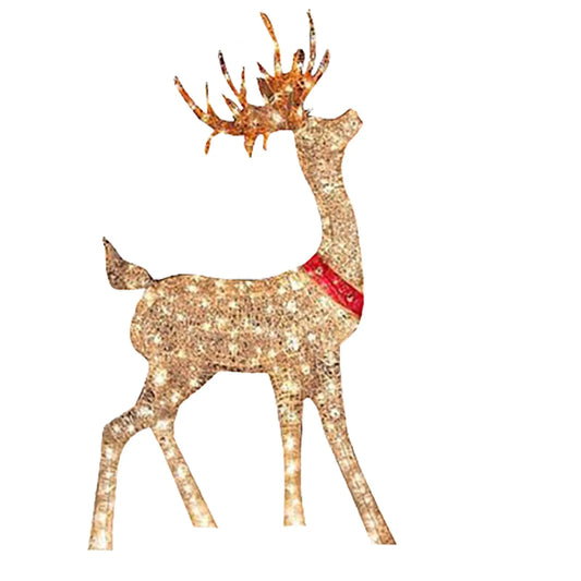 Lighted Christmas Deer Sleigh Outdoor Yard Decoration Winter Decoration For Front Yards New Fashion And Simple Furnishings 2024