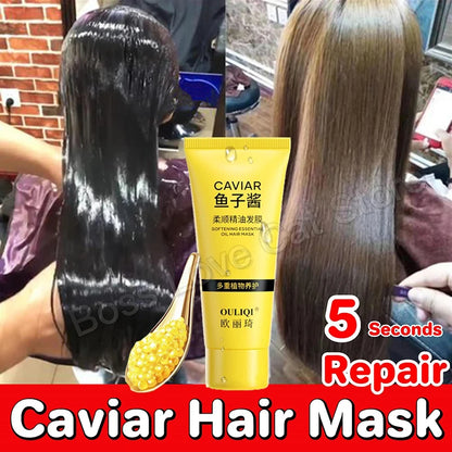 Organic Caviar Hair Mask 5 Seconds Repair Damage Frizzy Smooth Hair  Keratin Straightening Restore Soft Nourish Magical Hair Care