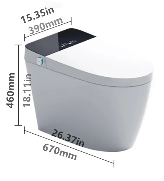 Smart Toilet with Remote, Built-in water tank, Automatic Intelligent WC, Multifunctional Bidet Sanitary Ware, Auto Open Flush