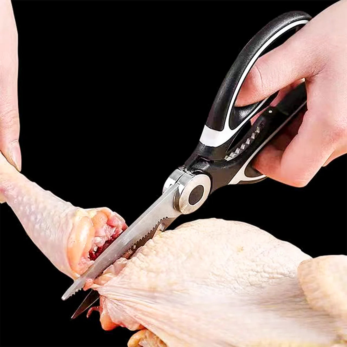 Multifunction Kitchen Scissors Plastic Handle Stainless Steel Scissors Kitchen Tijeras De Cocina Chicken Bone Scissors