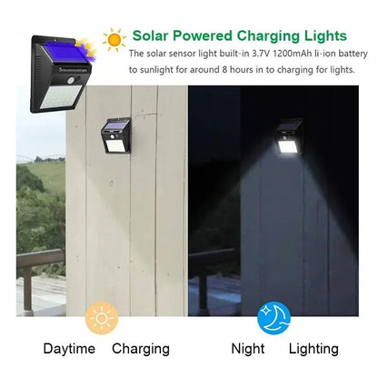 LED Solar Light 30/100 LEDs Wireless Motion Sensor Light Waterproof Solar Outdoor Lights Garden Decoration Spotlights Wall Lamp