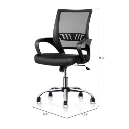 Home Office Chair Ergonomic Desk Chairs Mesh Computer with Lumbar Support Armrest Rolling Swivel Adjustable Black