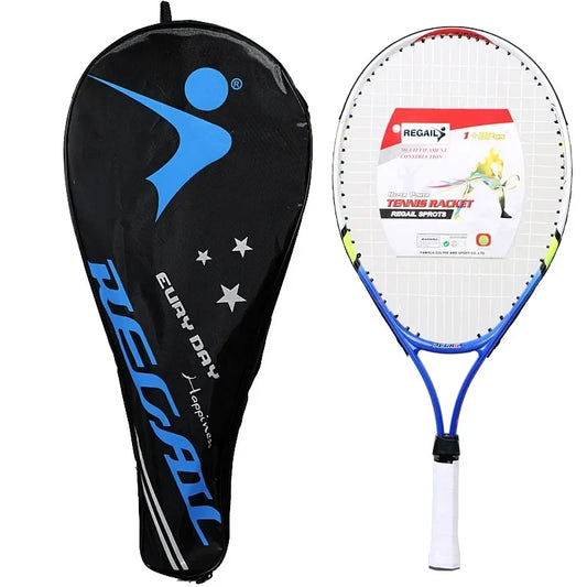 1pcs 23 Inch Special Tennis Racket for Teenagers Aluminum Alloy Tennis Racket Strong Nylon Wire Suitable for Children's Training