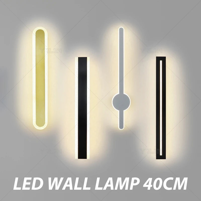 40CM Line Wall Lamp Modern LED Indoor Wall Light Nordic Long Sconce Living Room Background Corridor Beside Decorate Lighting